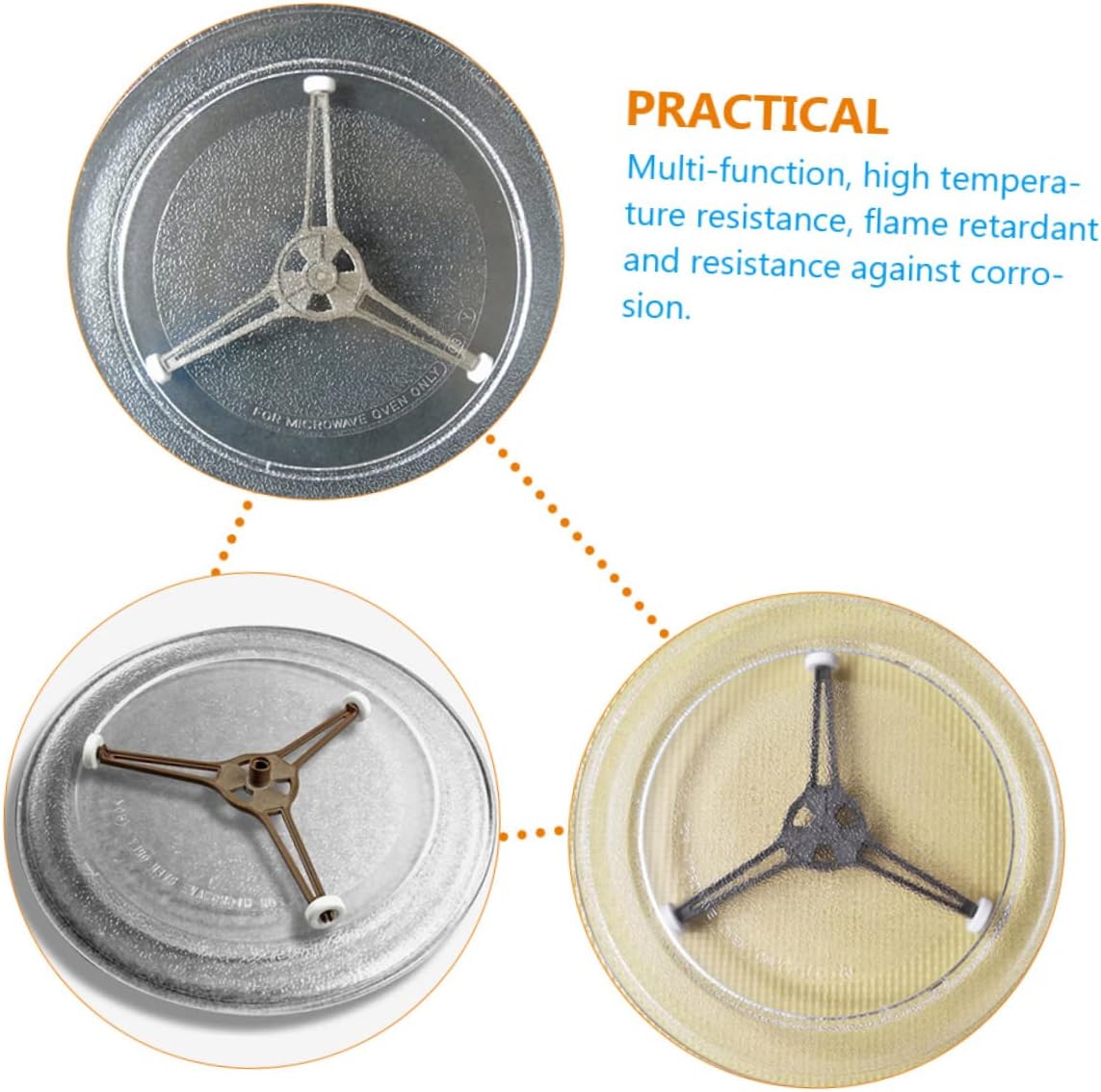 4pcs Microwave Turntable Ring Support Holder for 24.5cm Tray