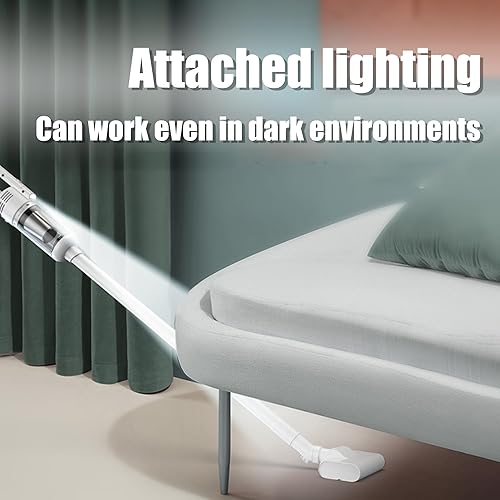 Miniatura 4 de lusinbon Aspiradora de mano inalámbrica, ligera, carga tipo C, adecuada para múltiples escenarios, múltiples accesorios, iluminada con luces, alta