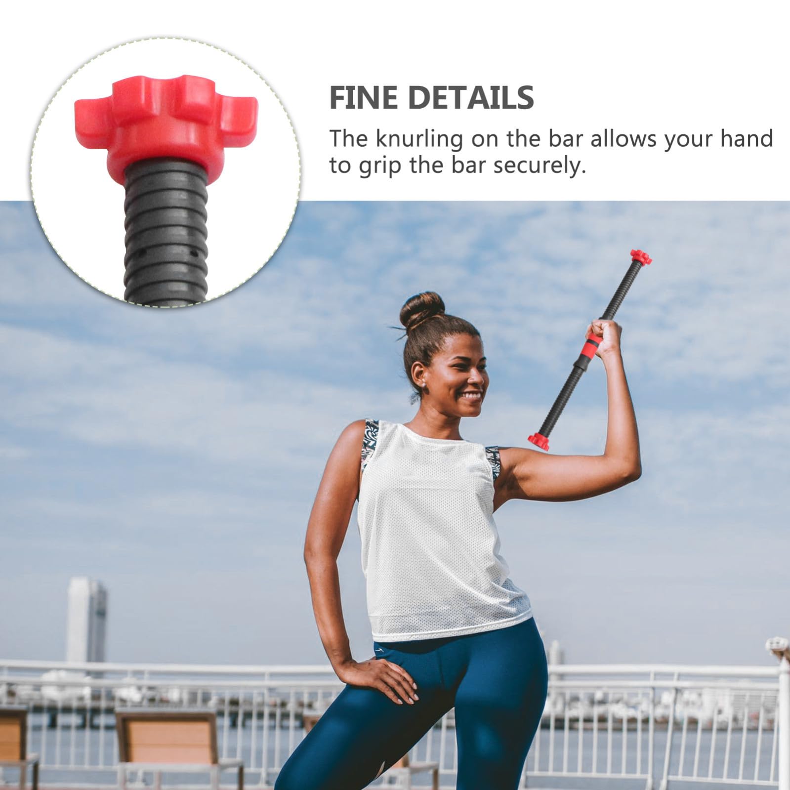 Ciieeo Barra Manubri da 50 CM in e Plastica, Set 2 Collari Spinlock, Adatta per Allenamento Addominali e Schiena in Palestra, Colore Casuale