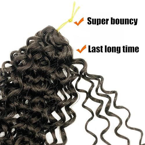 Miniatura 3 de Extensiones de cabello de ganchillo de 18 pulgadas, 8 paquetes de extensiones de cabello rizado Gogo, rizos de playa, cabello de ganchillo ondulado