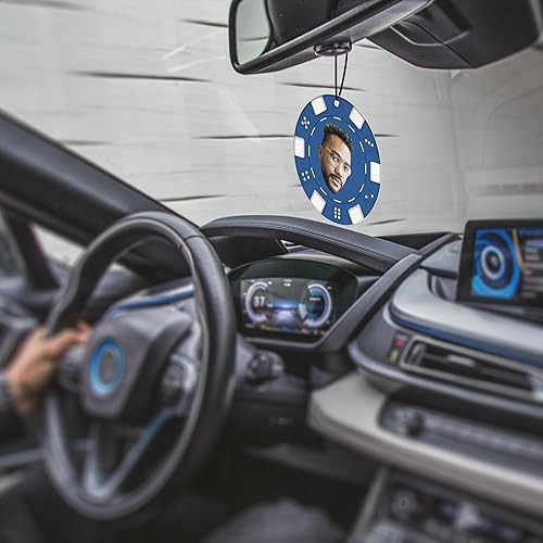 Vista 27 de Ambientadores personalizados con imagen – Ambientador personalizado para coche con cara divertida – Ambientador de aire personalizado para colgar