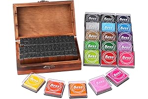 Vintage Alphabet Stamps with 20 Colors Ink Pad: Unleash Creative Storytelling