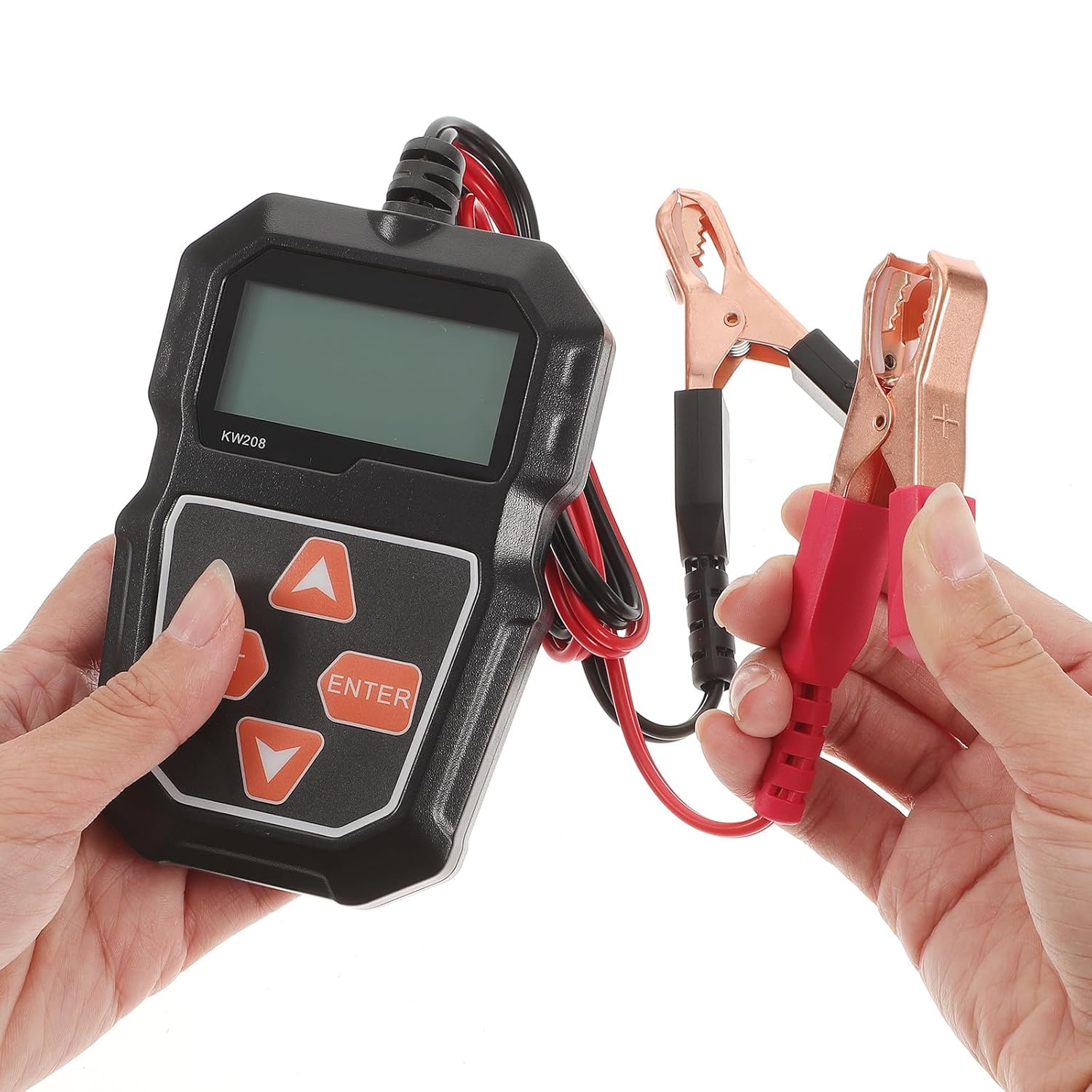 Cabilock 12v Automotive Battery Tester Car Battery Diagnostic Tool with 2.4-inch Black and White Screen for Gasoline Oilfield Hybrid Vehicles