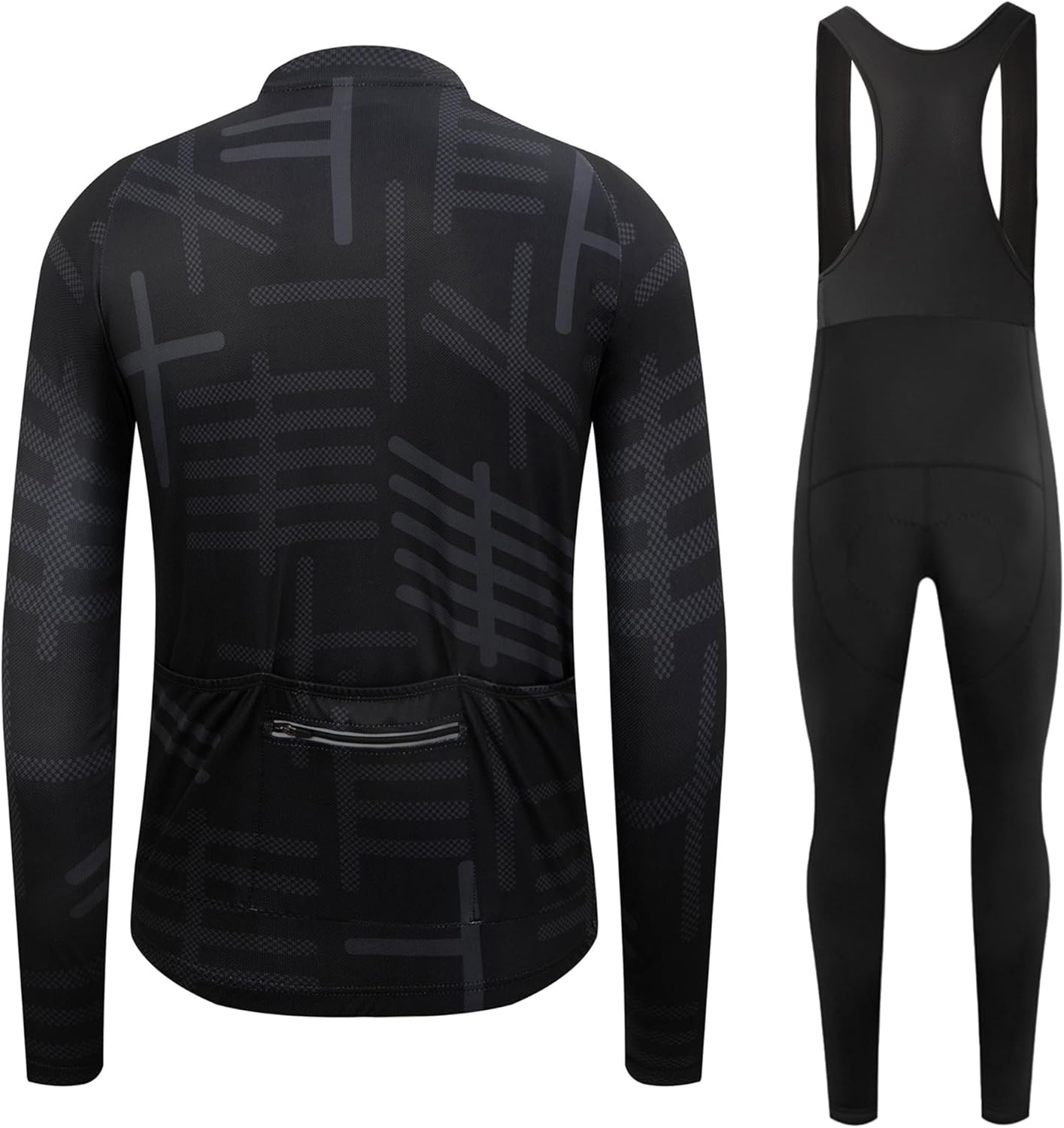 GCRFL Men's Cycling Clothing Set Cycling Jersey Long Sleeve Bicycle Shirt and Bib Pants Breathable Cycling Outfit 3D Padded - Image 2