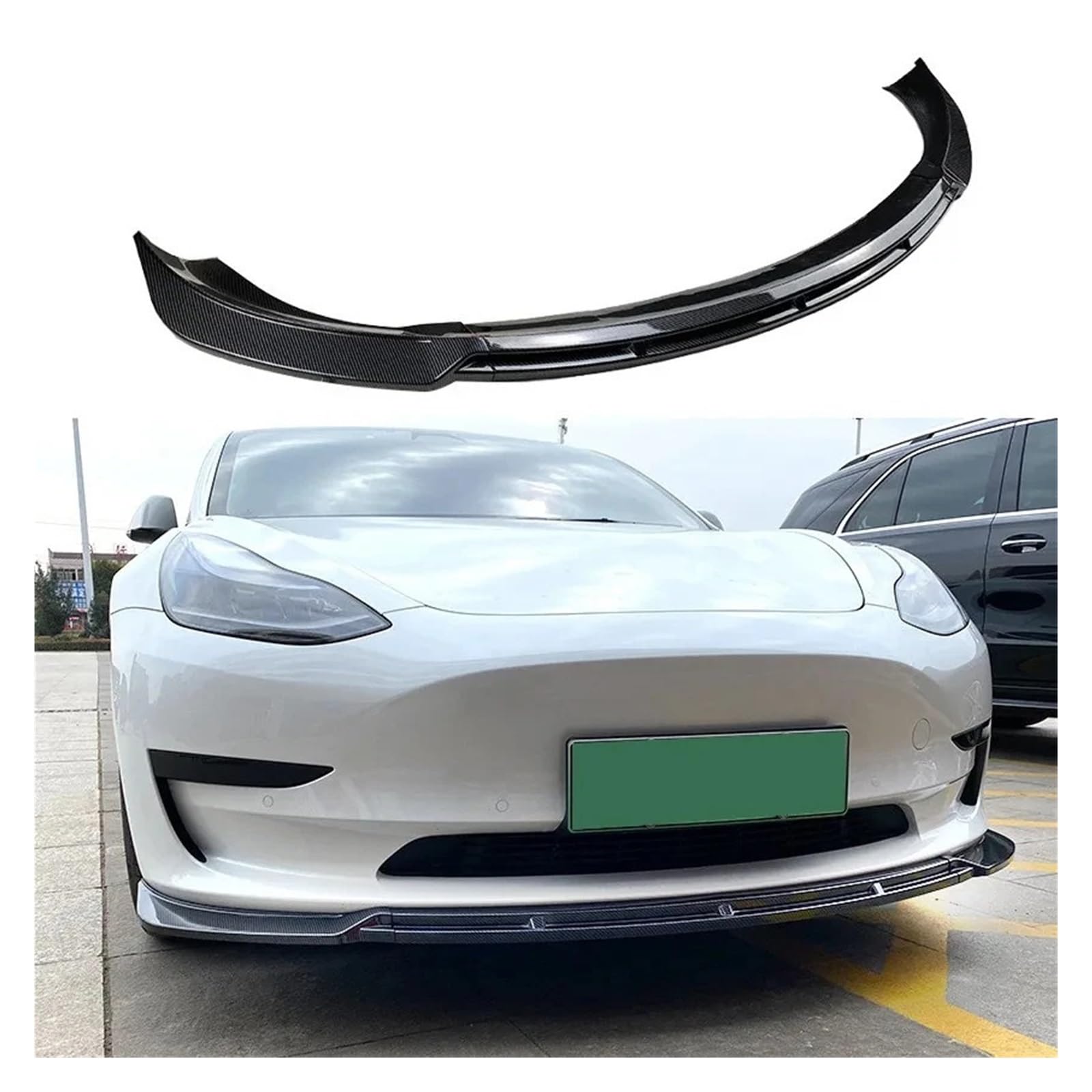 Lyjstore becquet de pare-choc avant lèvre diffuseur Tesla Model 3 - 8