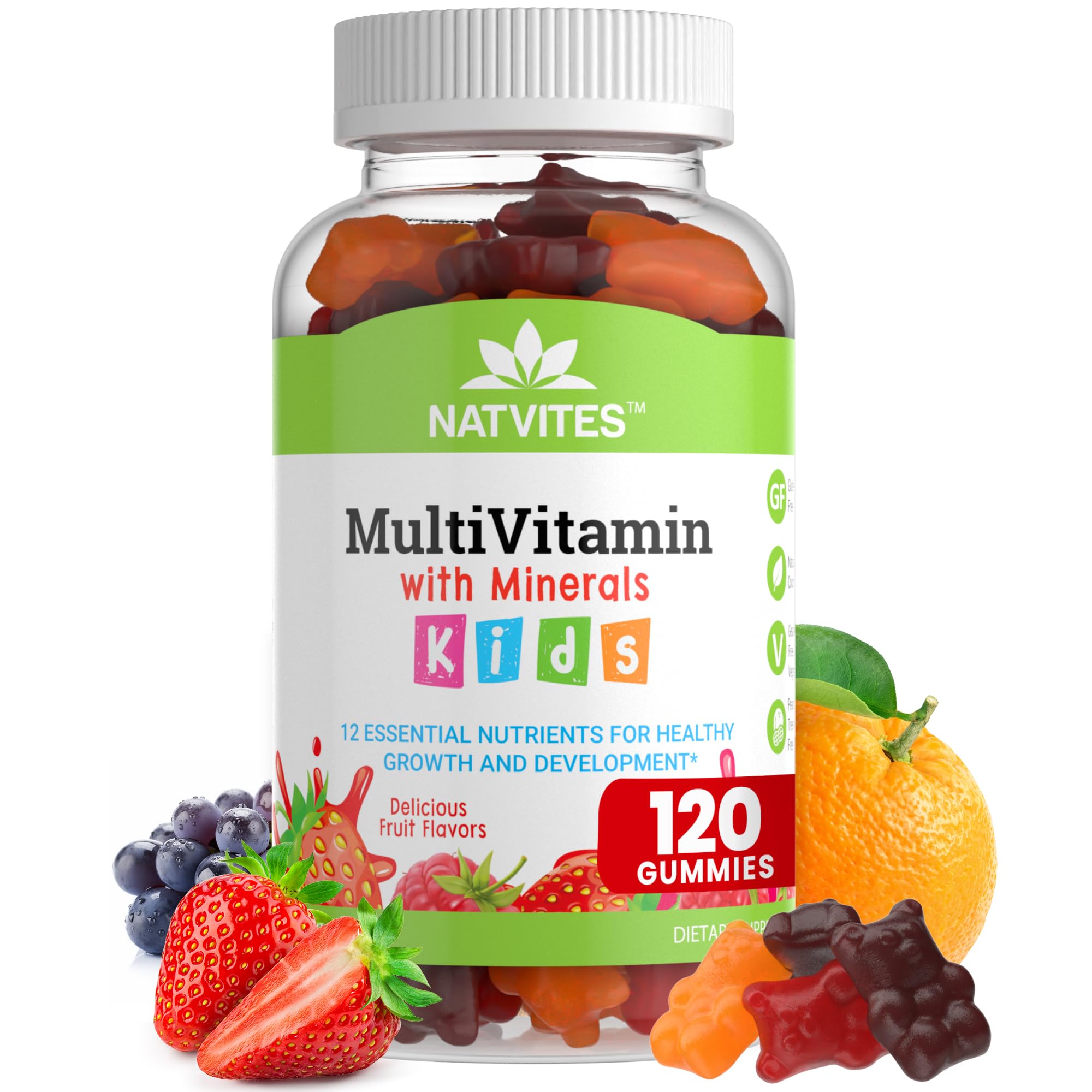 Complete Kids Multivitamin Gummies – 120 Count of Essential Daily Vitamins & Minerals for Immune Support, Focus, & Growth – Perfect for Toddlers, Children, Teens, and Picky Eaters!