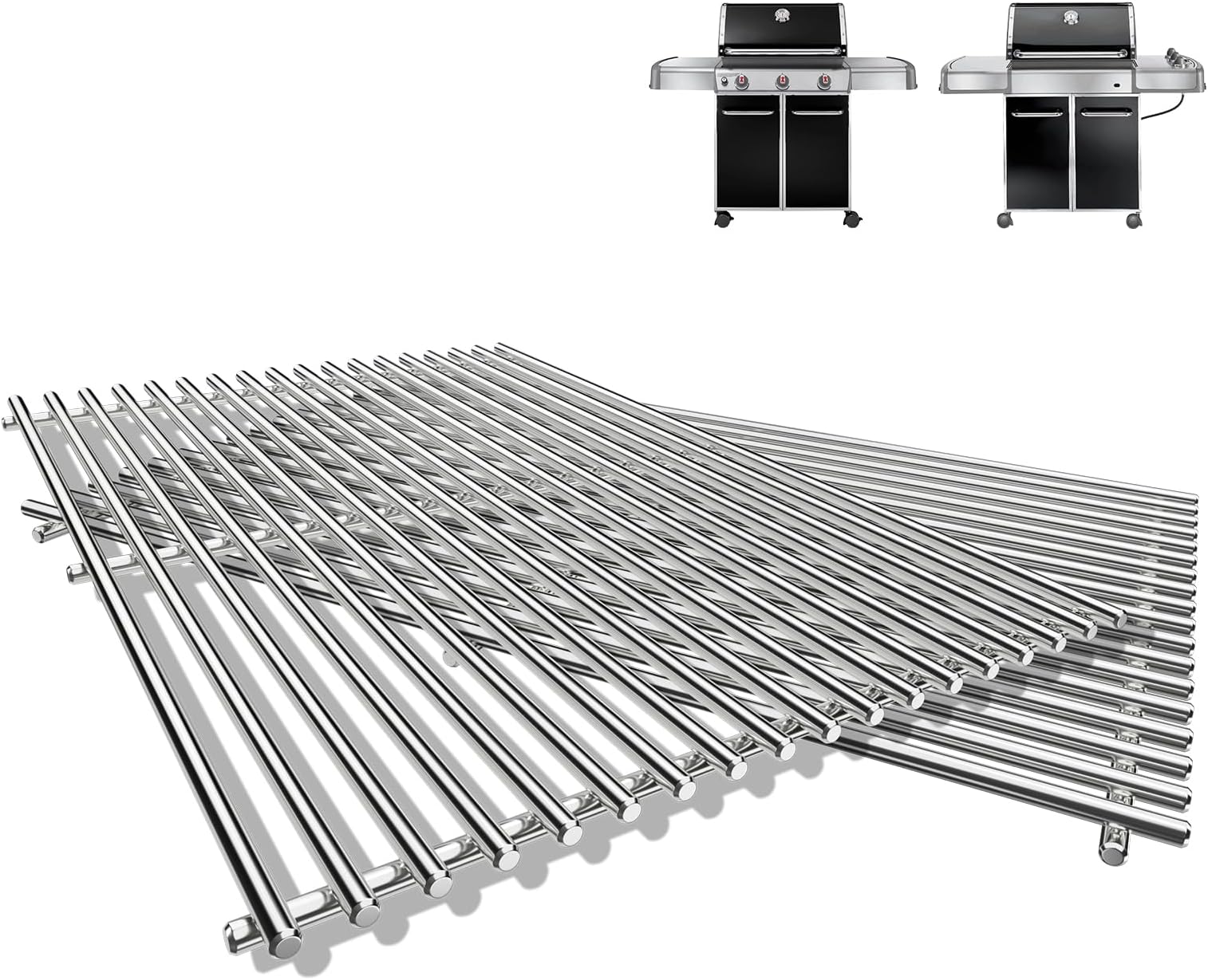 Hiorucet Weber 7540 Geschmacksstangen, 5er-Set Edelstahl | Passend Für Genesis 300 Serie E310, E320, S310, S320 (seitliches Bedienfeld)