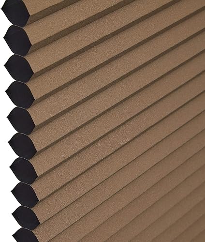 Miniatura 3 de Persilux Persianas celulares personalizadas con diseño de panal para ventanas, 100 % opacas, 1.5 pulgadas, oscurecimiento de habitación, fácil de