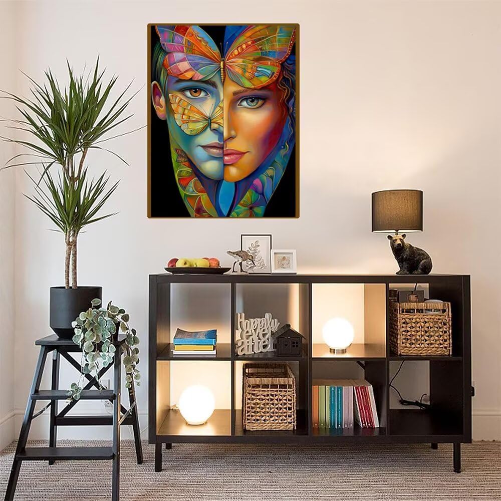 Diamond Painting Adulti Astratto Rotondo Diamond Painting 100x135cm a-2882 | Mariposa Diamond Painting Kit Completo, Dimensioni Diamantini Crystal Art, Hobby Creativi Adulti Decorazioni da Parete e Casa