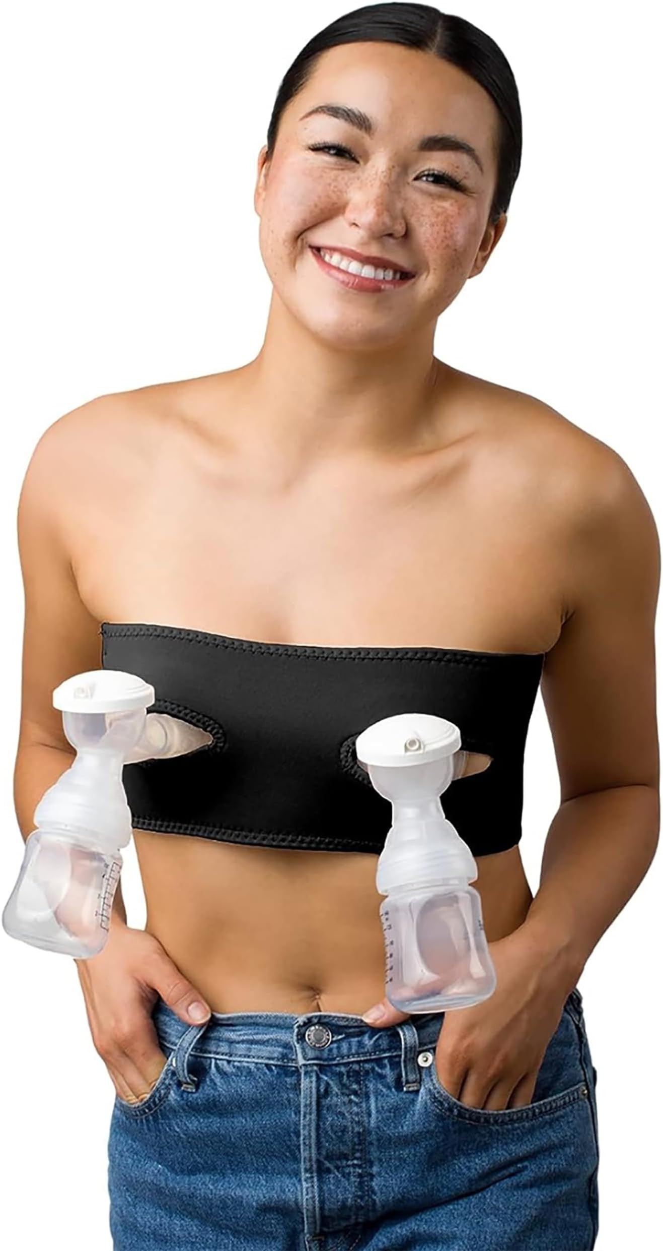 - Pump Strap Hands-Free Pumping Bra, Breast Pump Bra for Breastfeeding Pumps for Women, Hands Free Pumping Bustier