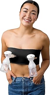 Pump Strap Hands-Free Pumping Bra, Breast Pump Bra for Breastfeeding Pumps for Women, Hands Free Pumping Bustier