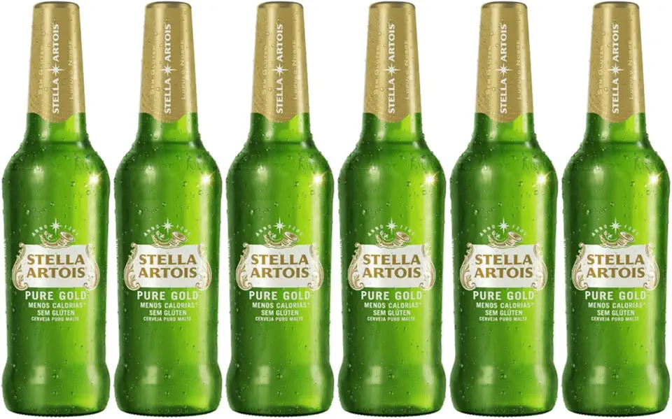 06un Cerveja Stella Pure Gold Sem Glúten Low Carb 330ml