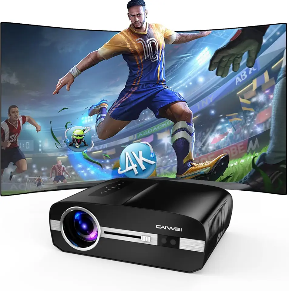 Ultra HD Projetor inteligente 4K, 3200 ANSI de alta luminosidade para home theater - HDMI ARC, WiFi6 Bluetooth, alto-falante de 30 W, saída de áudio, HDMI USB para noites de cinema ao ar livre