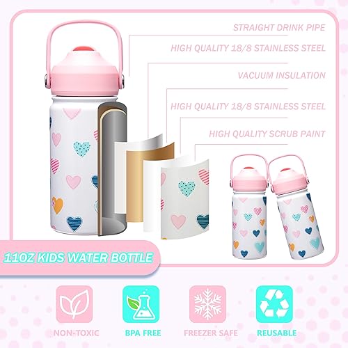 Miniatura 6 de Lonchera Bento para niños con 6 compartimentos, lonchera para niñas con bolsa de almuerzo, botella de agua de acero inoxidable, bolsa de hielo y