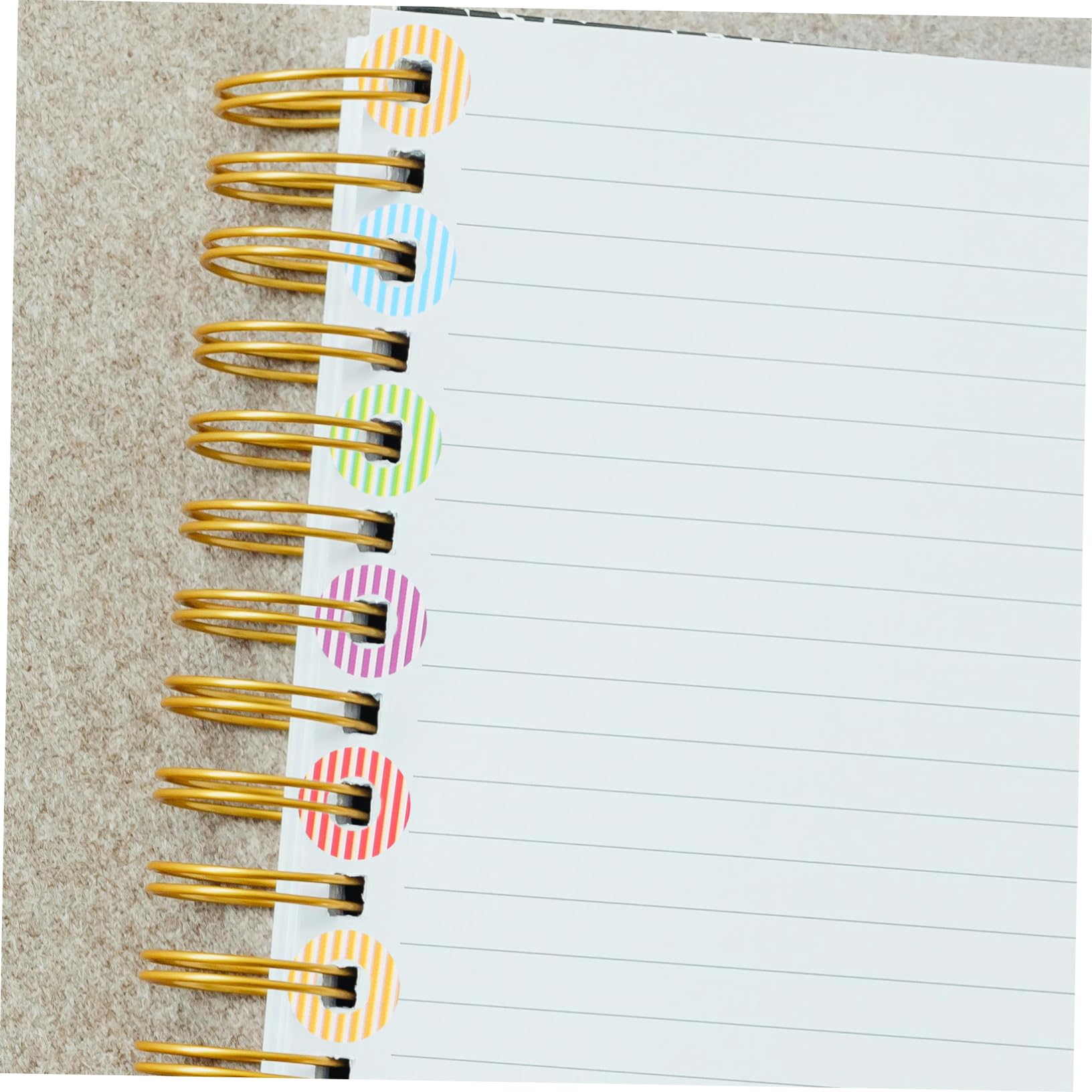 STOBOK 5 Set Etichette Con Fori Rotondi A Fogli Sciolti Etichette Adesive Adesivi Adesivo Di Carta A Fogli Mobili Rinforzi Perforati Etichette Di Rinforzo Autoadesivo in Pvc 10 Fogli*5
