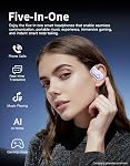 Ecouteurs d'oreille ouverts 2026 AI Ecouteurs de traduction Écouteurs ouverts en temps réel Bluetooth sans fil 6.1 Casques sport avec IP68 Imperméable, 96H Écouteurs de traduction de temps de jeu pour la course d'entraînement
