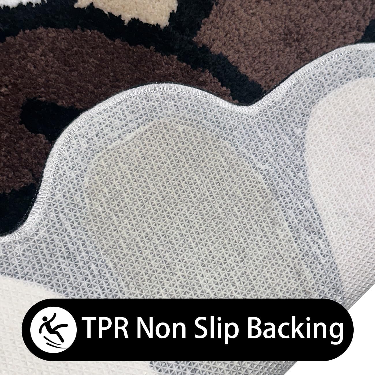 Halloween Cool Bathroom Rugs Trippy Happy Face Rug Gothic Skull Bath Rug Aesthetic Fun Rugs for Bathroom Non Slip Bath Mats 3.3FT Soft Tufted Water Absorbent Shower Mat