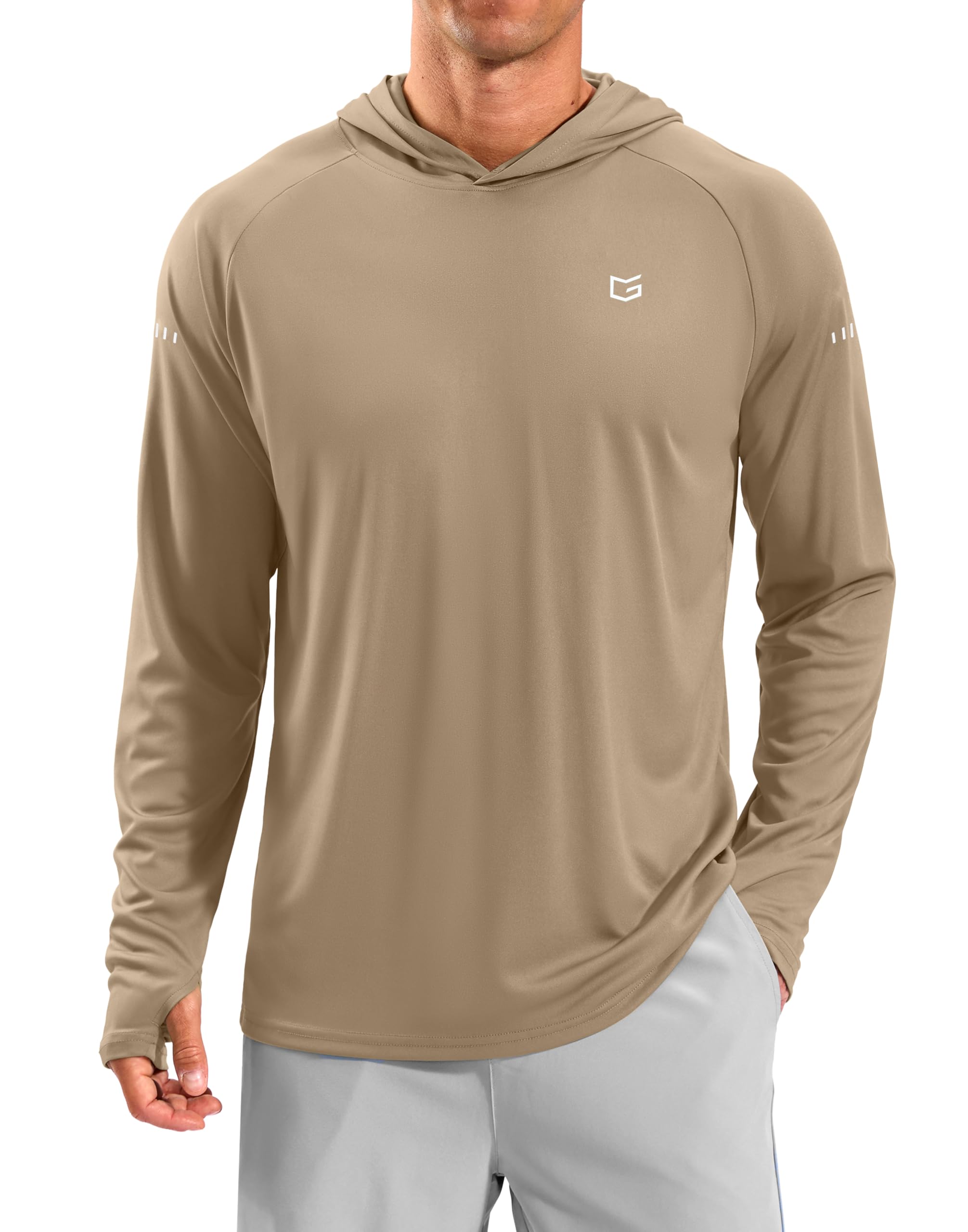 Men's Sun Protection Hoodie Shirts Long Sleeve UPF 50+ Swim Shirts
