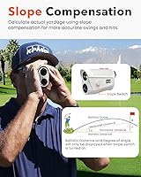 Vista 3 de Golf Rangefinder with Slope - 1200 Yard Laser Range Finder for Golfing & Hunting, High-Precision Flag Locking Vibration, 7X Magnification, USB-C