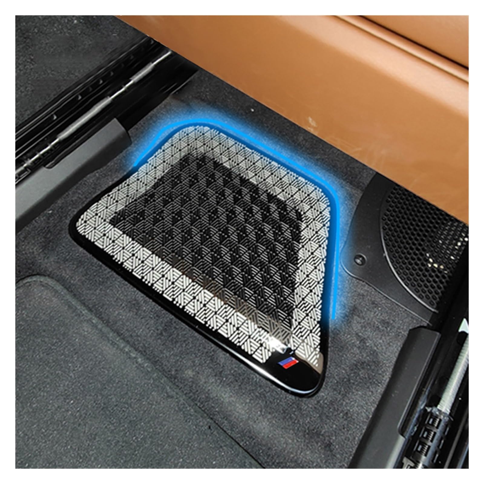 Autositz-Klimaanlagen-Steckdosenschutz-Staubschutzaufkleber, Innendekoration, Styling-Zubehör, kompatibel mit BMW 7er I7 G70, kratzfeste Luxus-Aufkleber(M silver-2 pcs)