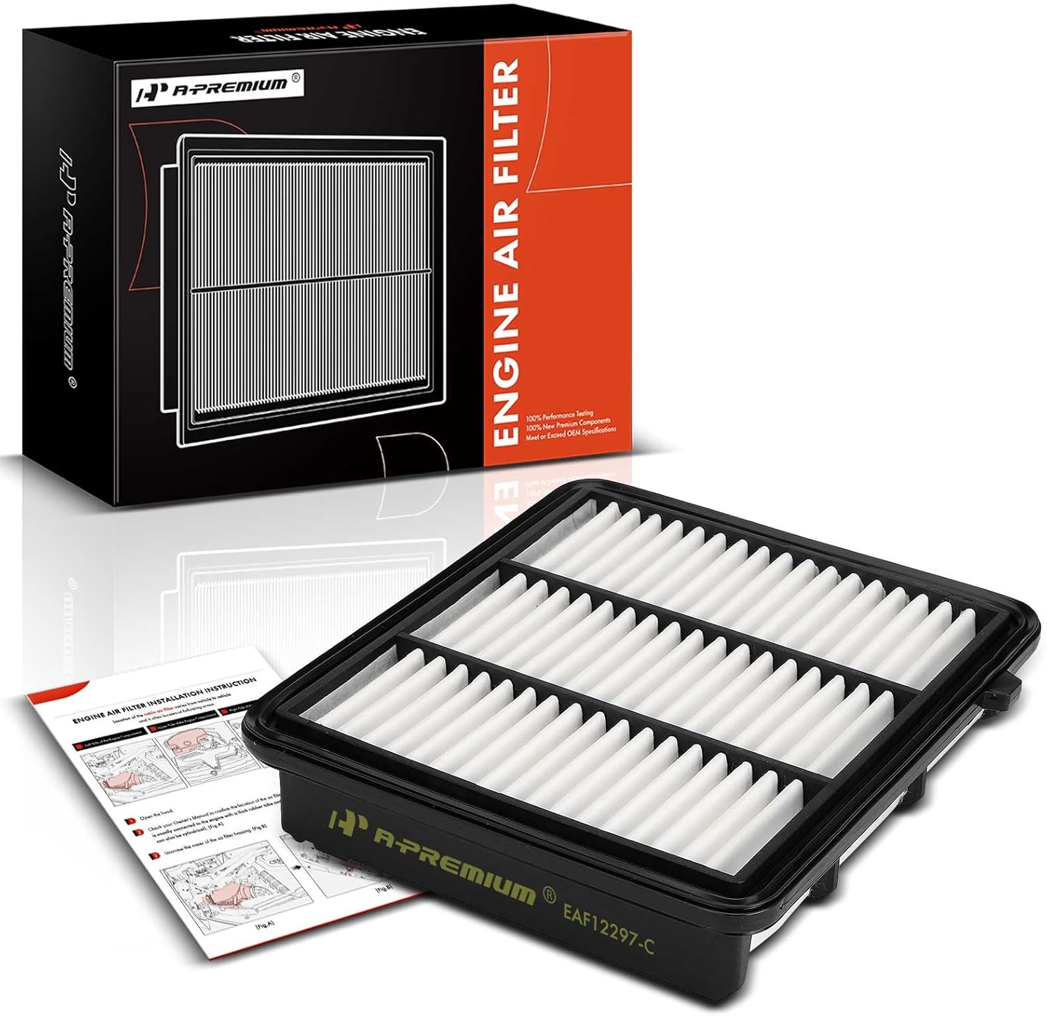 A-Premium Engine Air Filter Compatible with Honda Accord 2018–2022 2.0L Turbo