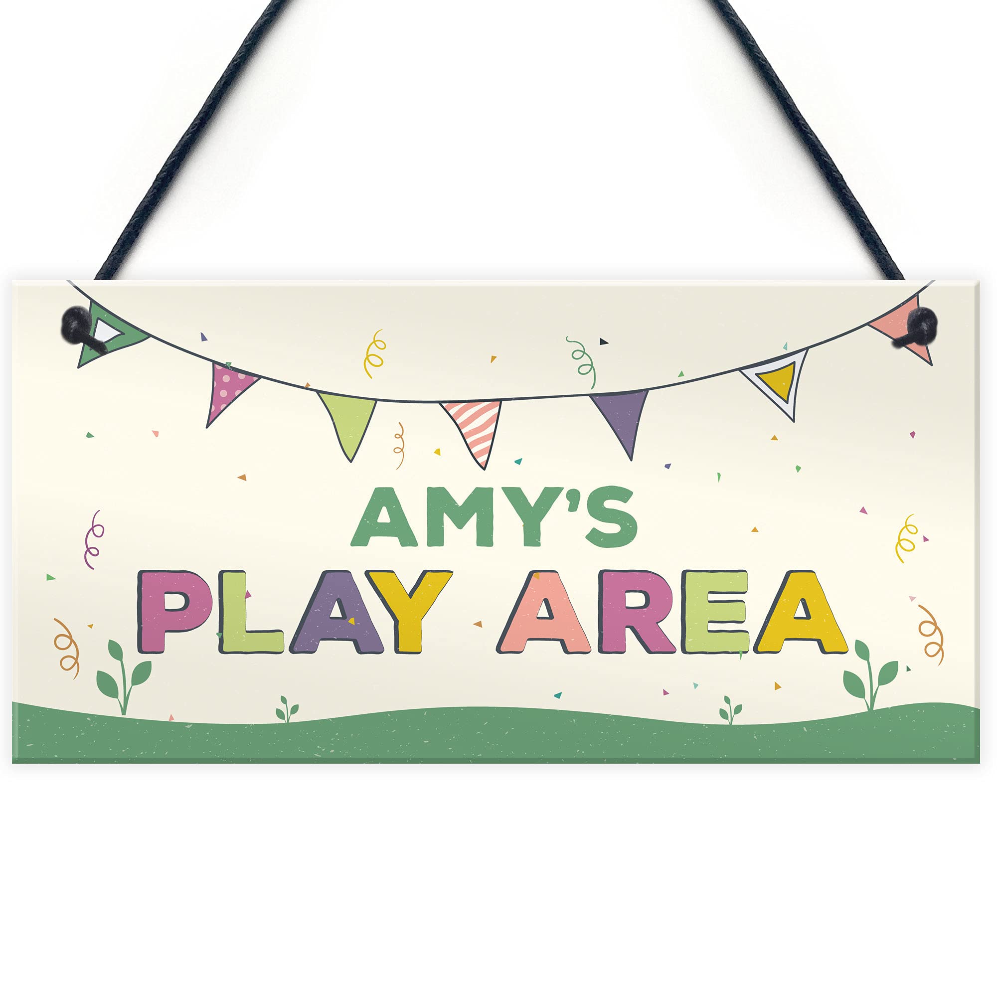 Childs Play Area Sign Personalised Garden Shed Hanging Sign Son Daughter Gift