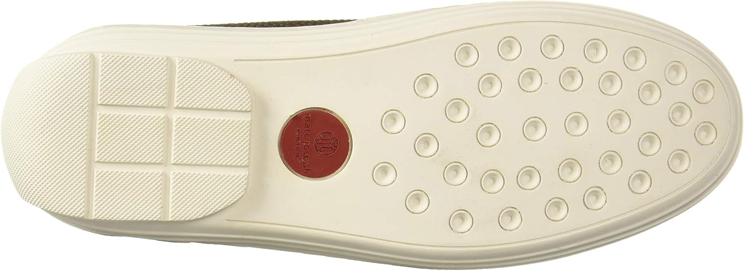 MARC JOSEPH NEW YORK Unisex Kids Boys/Girls Leather Broadway Loafer, Graphite Pebble Grainy/White Sole, 11.5 M US Little