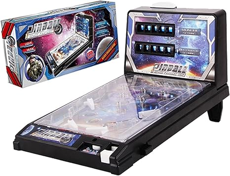 Amazon Co Jp 古典的なレトロなアーケードピンボールマシン 宇宙の電子インタラクティブスキルゲーム デスクトップの小さい親子パズルピンボールゲーム ライトとサウンド 持ち運びが簡単 バッテリーパワー おもちゃ