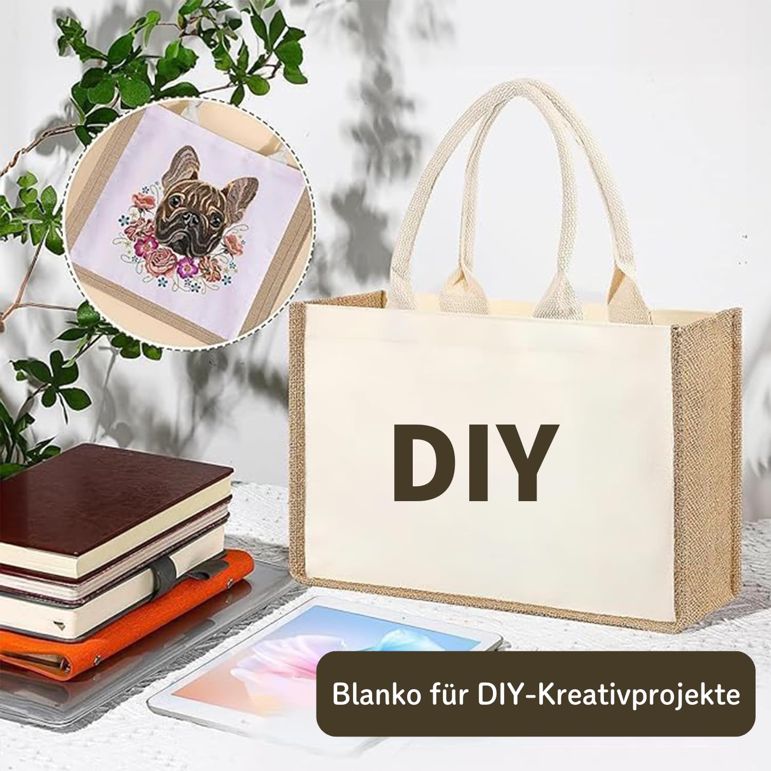 8 bolsas de yute, bolsas de compras de arpillera para mujer, bolsas de regalo para fiestas con asas, bolsa de yute para ir de compras, 33 x 20 x 11,5 cm