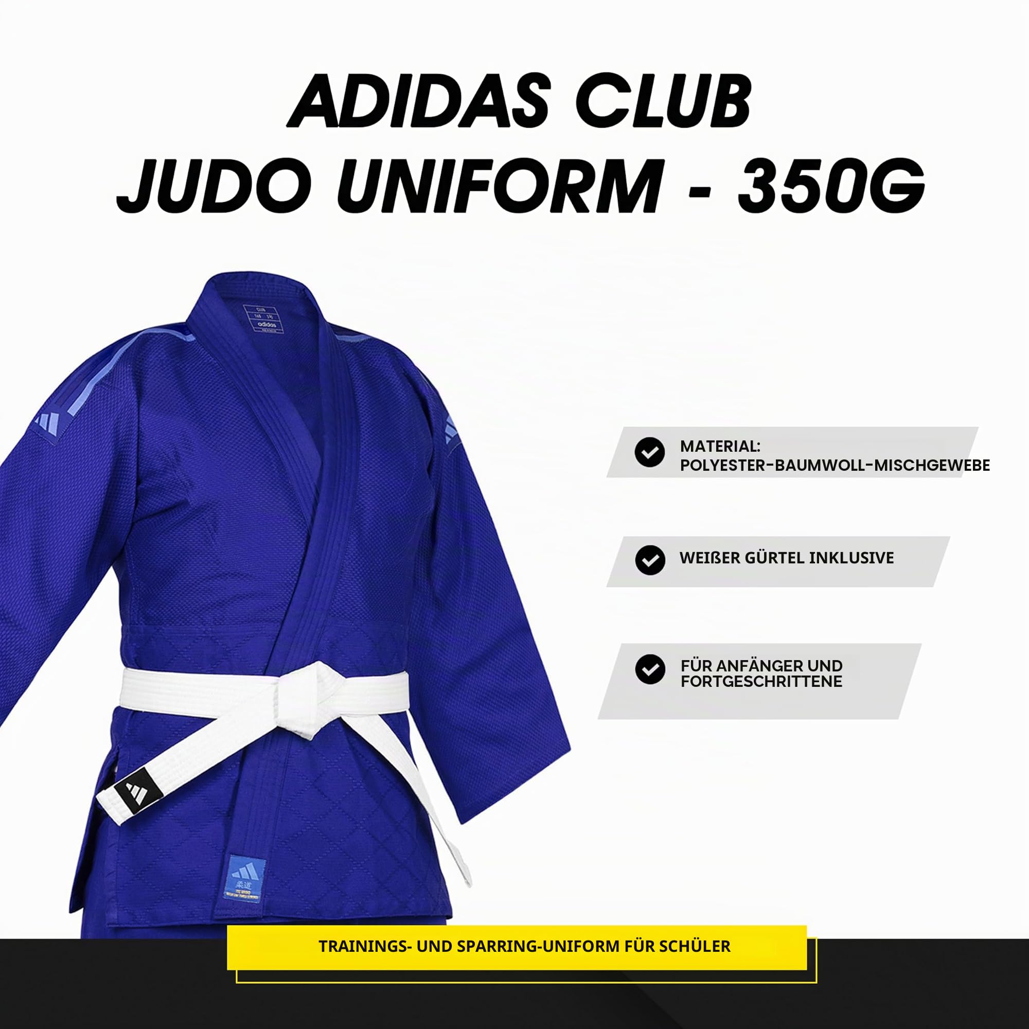Adidas Judo Adidas Judo Gi Adult Kids Men Women Uniform Club Suit 350g Blue 110 120 130 140 150 160 170 180 190 Judo Gi