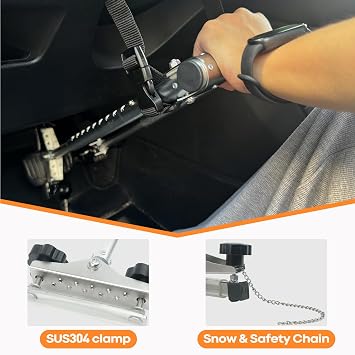 Handicap Driving Hand Controls for Disabled Drivers,Car Pedal Assist Controls,Left or Right Hand Both Available,Length Adjustable