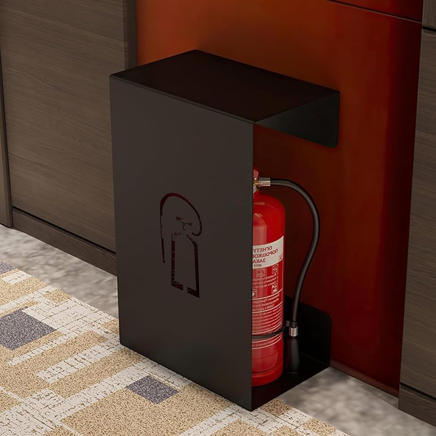 Caja de metal para extintor de incendios, almacenamiento de seguridad de pie para el hogar, instalaciones comerciales e industriales
