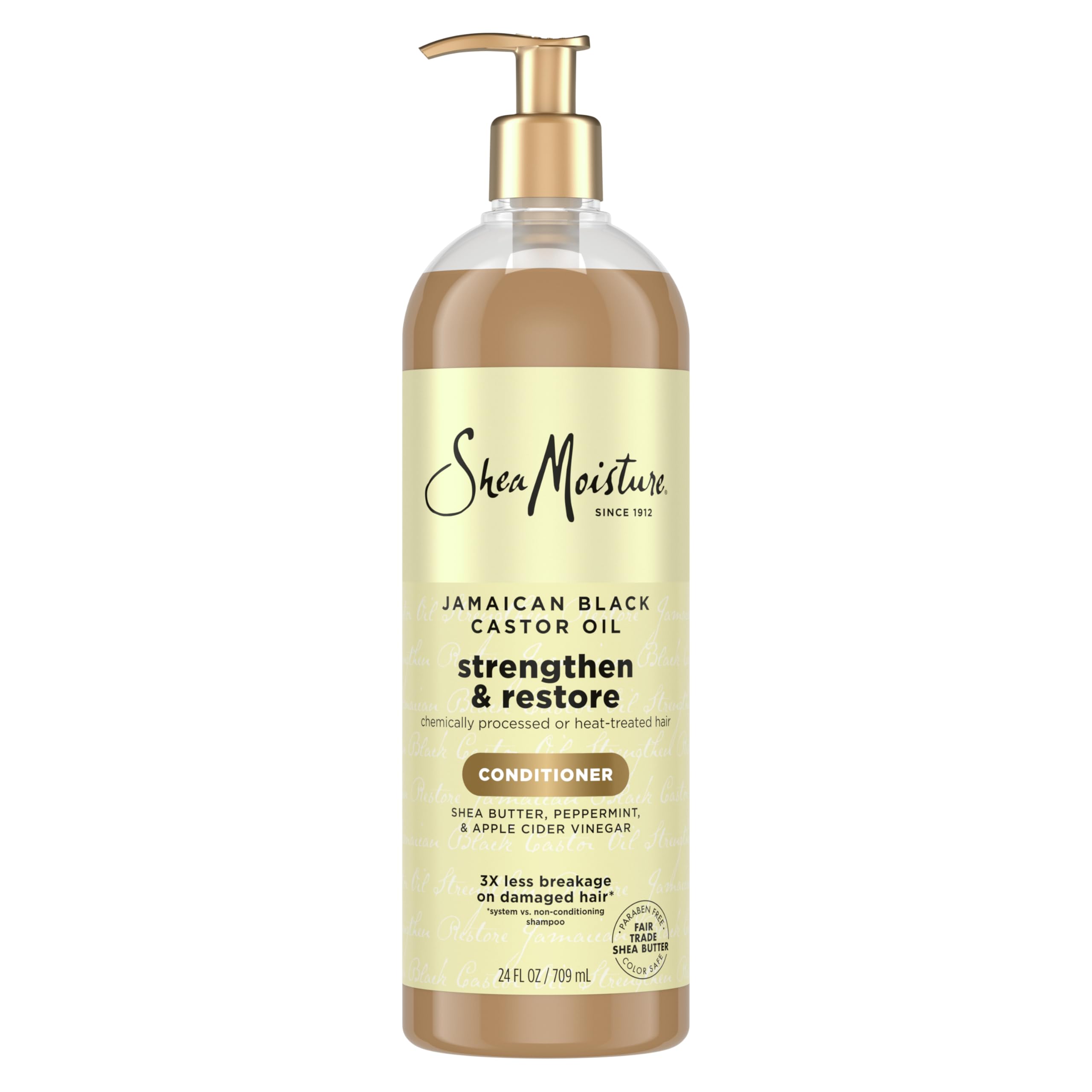 SheaMoisture Strengthen & Restore Conditioner Jamaican Black Castor Oil for Damaged Hair Paraben-Free 24 oz