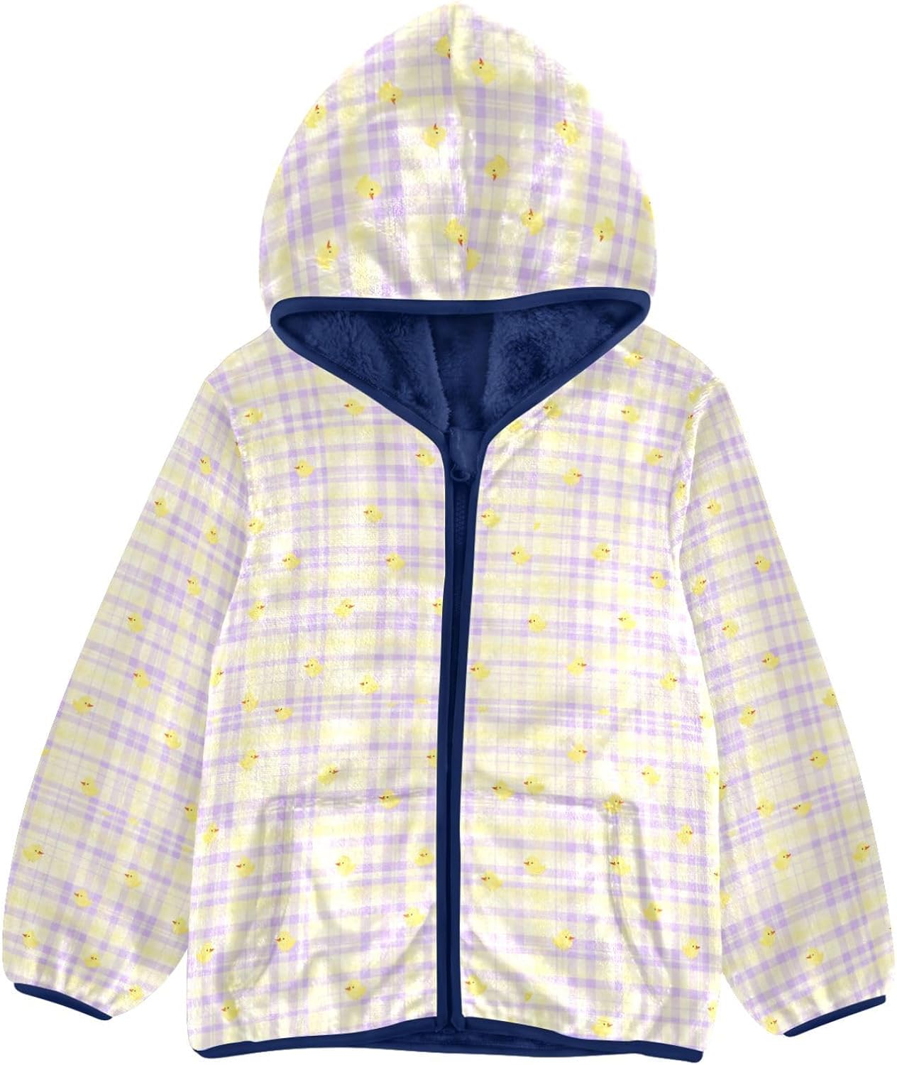 Chick Plaid Toddler Soft Jackets Children Plush Outerwear Baby Boys Clothes 3T
