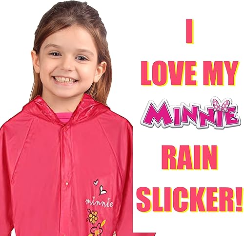 Miniatura 4 de Disney Girls' Minnie Mouse Pink Hooded Rain Slicker