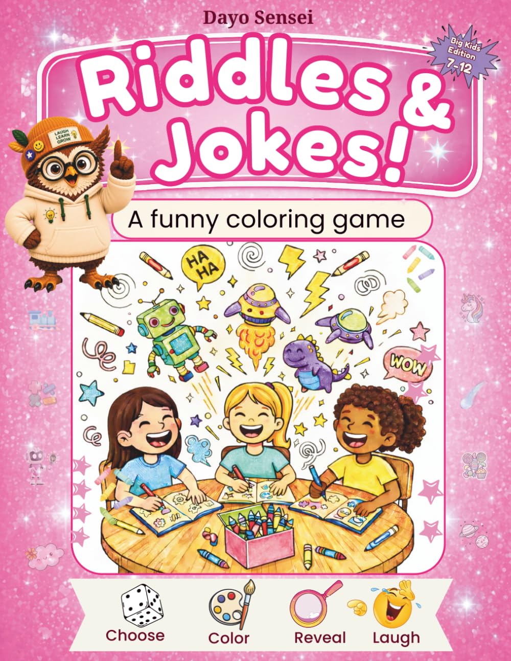 Riddles & Jokes – Color & Crack Up (Pink): Fun Coloring and Riddle Book for Kids Ages 7–12 | Jokes, Wordplay & Creative Fun (Color & Crack Up™ Creative Learning Collection)