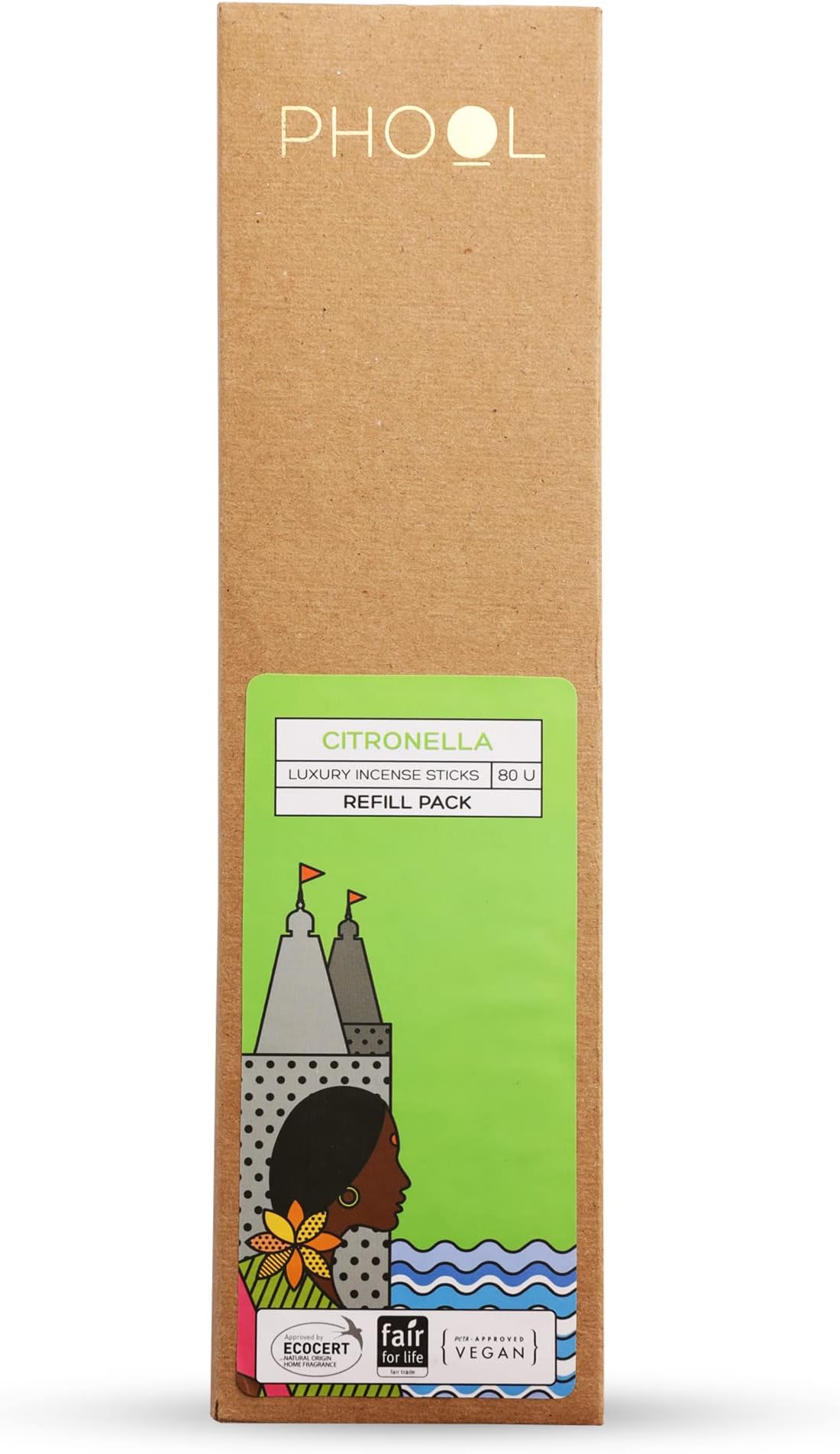 Citronella Sticks I Pack of 80 Natural Agarbatti I for Repelling Mosquitoes I Sulpher & Charcoal Free | 100% Organic (200 GMS) I Refill Pack I Fragrance - Citronella Agarbatti