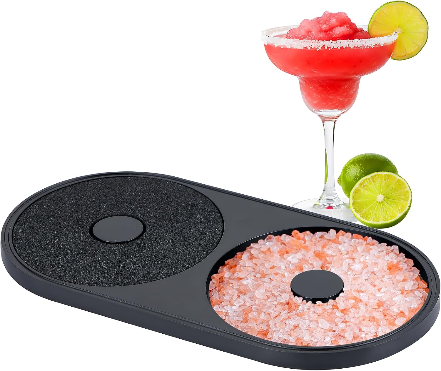 2-in-1 Margarita Salt Rimmer Set Cocktail Tray with Juice Sponge