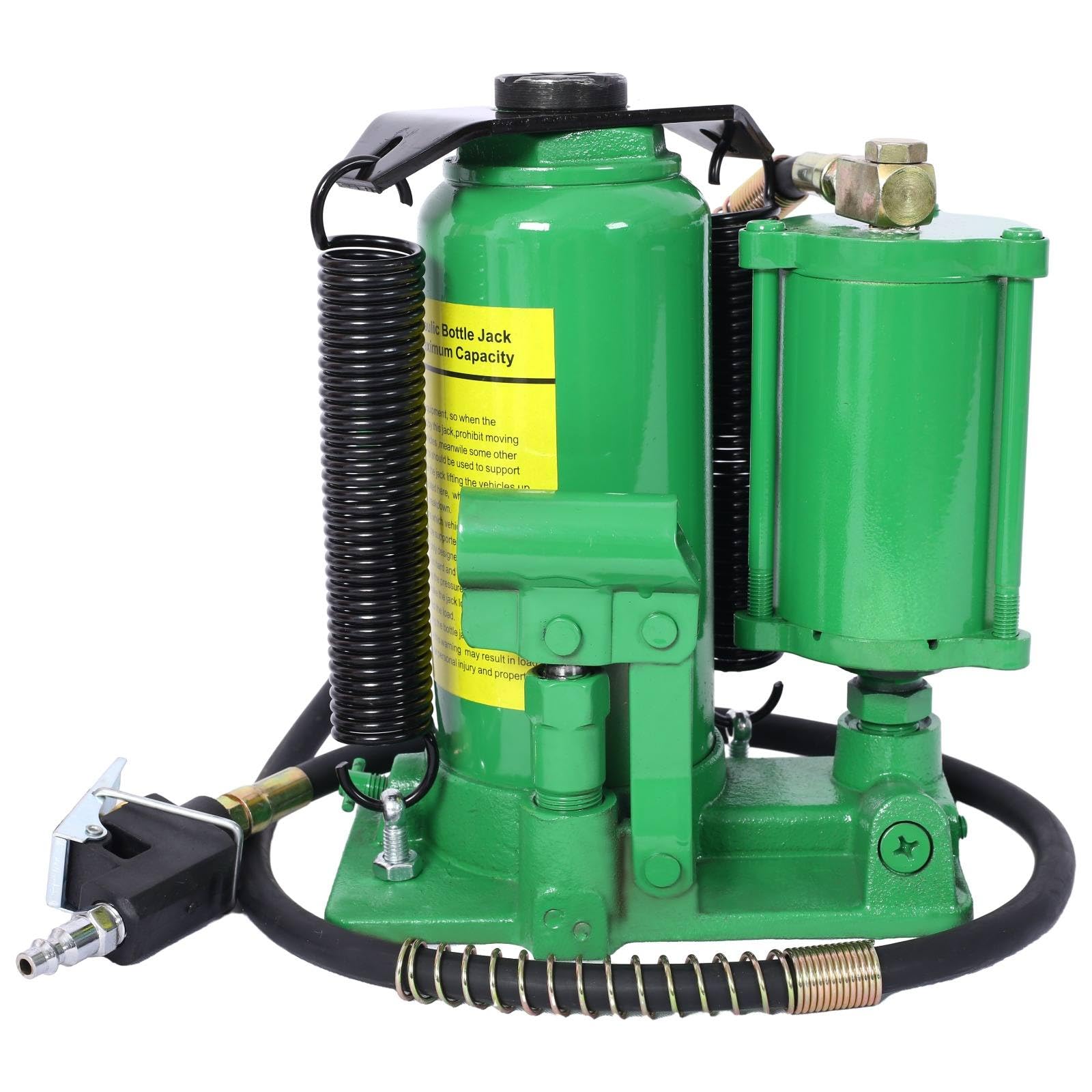 FRITHJILL 12 Ton(24,000 LB) Air Hydraulic Bottle Jack with Manual Handle and Air Pump for Auto Repair Lift Truck Car, 9.8-19.3 inch Lifting Range, Green