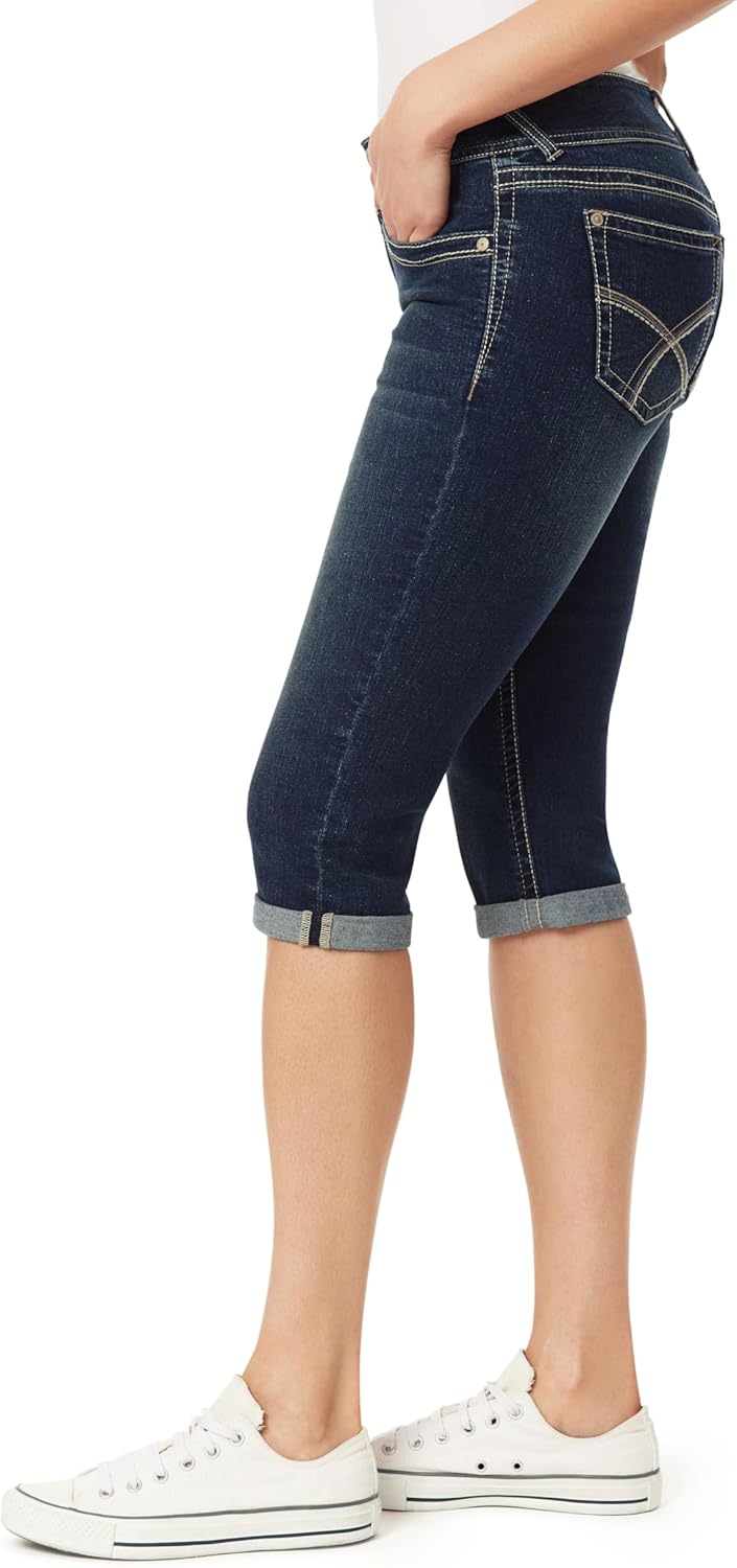 WallFlower Womens Luscious Curvy 17" Capri Mid-Rise Insta Stretch Juniors (Standard and Plus) - Image 3