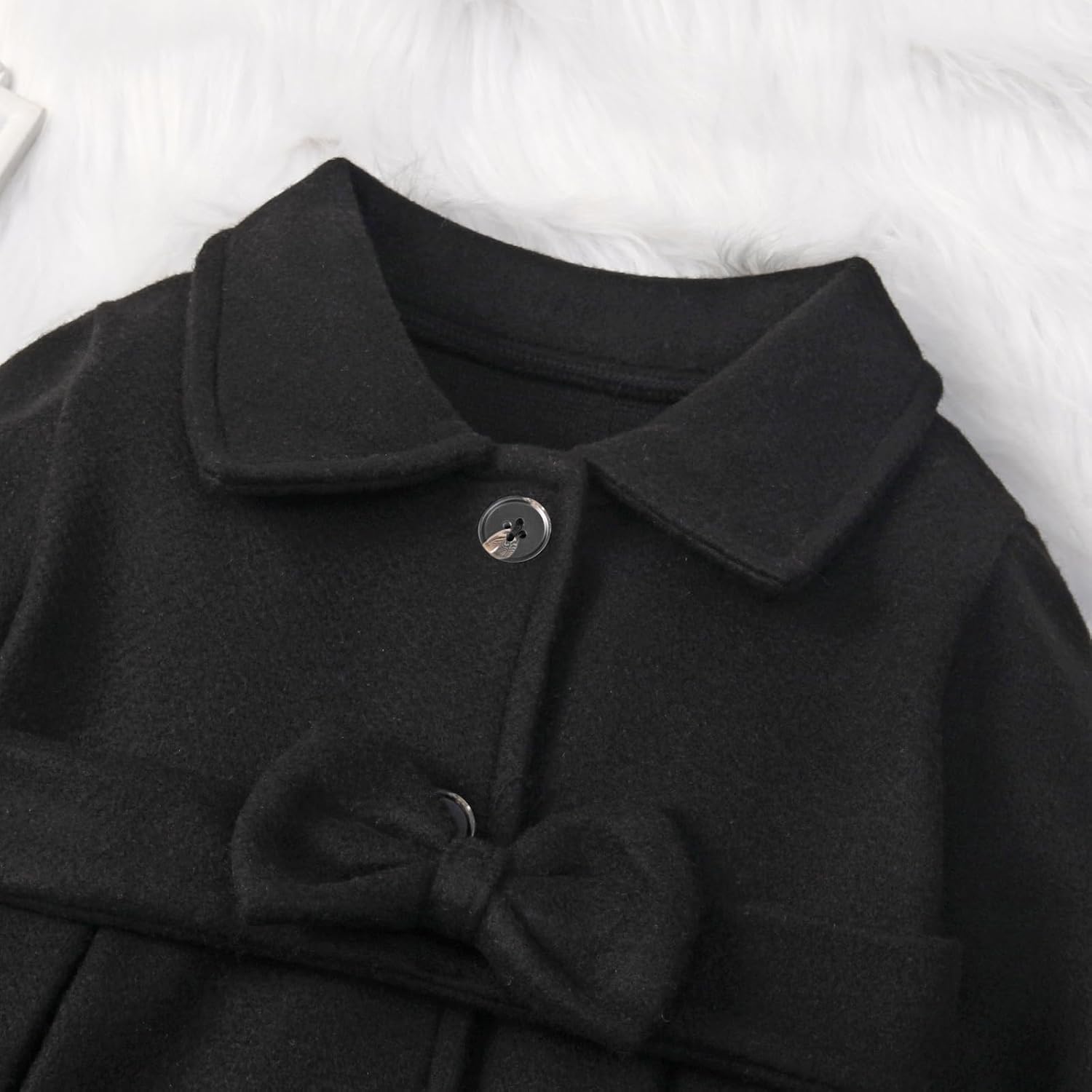 Toddler Baby Girl Clothes Jacket Coat Long Sleeve Solid Color Buttons Dress Coat Fall Winter Outfit