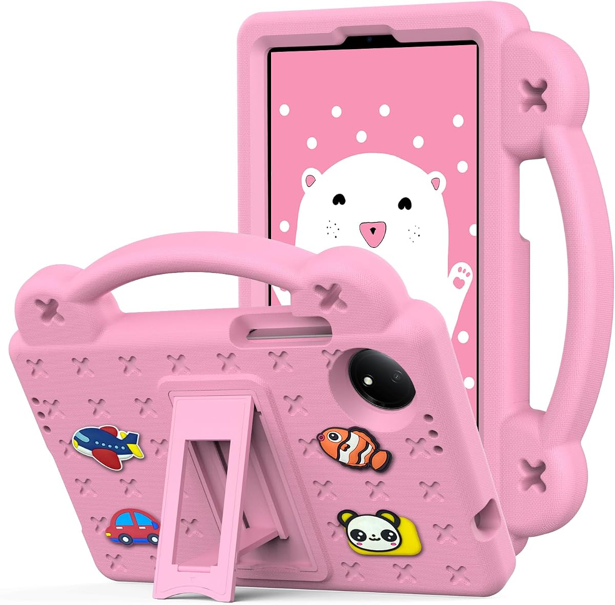 YRH Case for TCL Tab 8 NXTPAPER 5G Tablet 8.7'' 2025, for TCL Tab 8 (Gen 2) 2025, Kids EVA Tablet Cover with Kickstand Handle, Pink