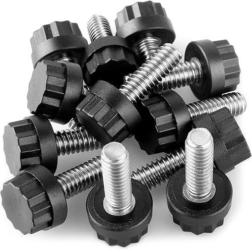 Miniatura 8 de Anwenk Niveladores de muebles, patas ajustables para mesa y silla, niveladores de patas con tuerca en T con fieltro de alta densidad, vástago