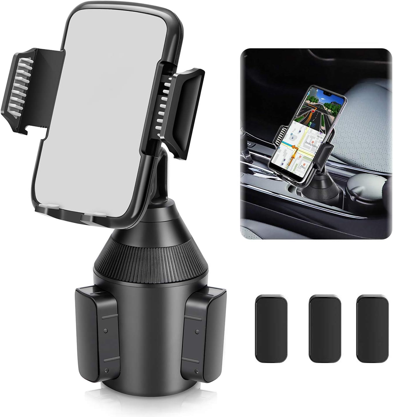 Car Cup Holder Phone Mount,Universal Smart Adjustable Automobile Cell Phone Mount for iPhone 11 pro/Xs/Max/X/XR/8/7/6 Plus Samsung Galaxy S10/S9/S8 Note 9 Nexus Sony/HTC/Huawei/LG/Smartphones