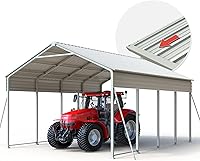 Quictent 12x21 FT Heavy Duty Vertical Roof Metal Carport - All-Weather Shelter for Cars, RVs, Boats & Farm Equipment