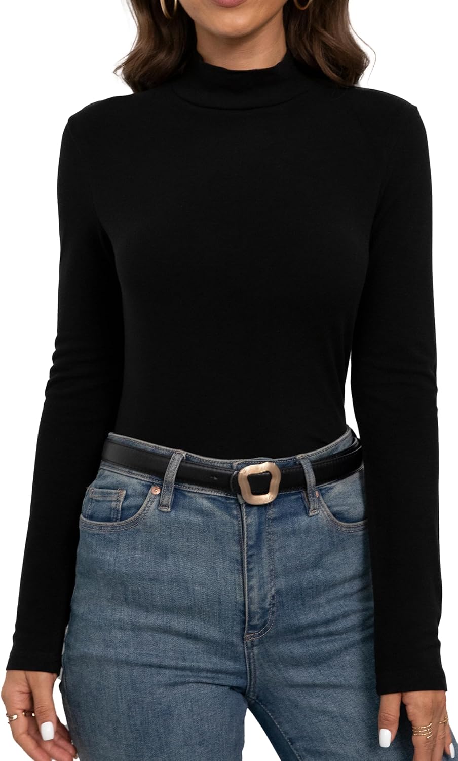 Women’s Mock Turtleneck Lightweight Thermal Base Layer Tops