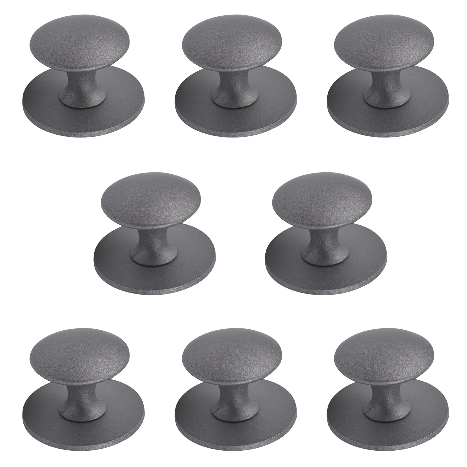 MOROBOR Stainless Steel Drawer Knobs,8pcs Self-Stick Instant Cabinet Pulls Adhesive Sliding Door Handle with Mounting Screws for Glass Cabinet Cupboard Drawer (Starry Sky Gray)