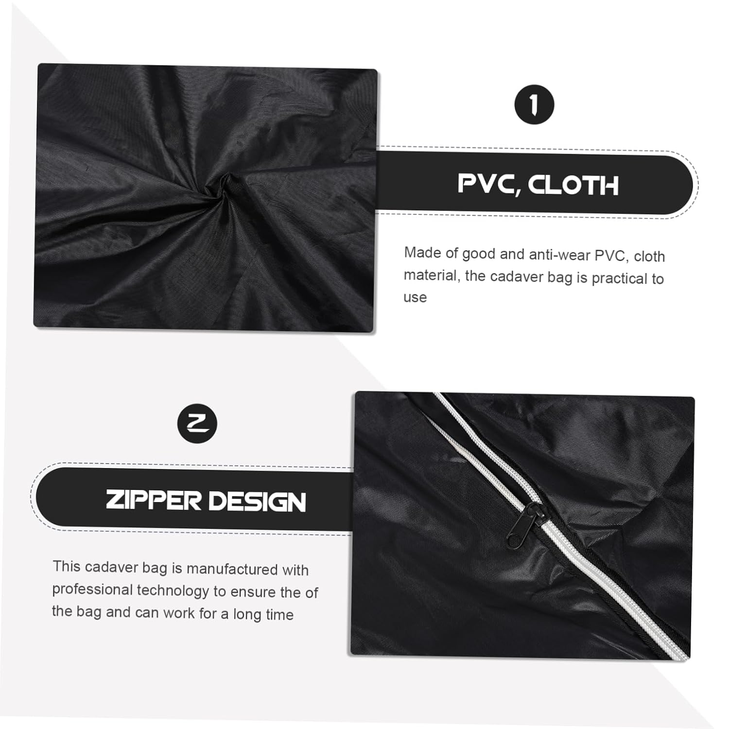 Windproof Cadaver Bag Body Storage Pouch for Corpse Disposal Material for Funeral Use and Transportation Lightweight and Portable Design