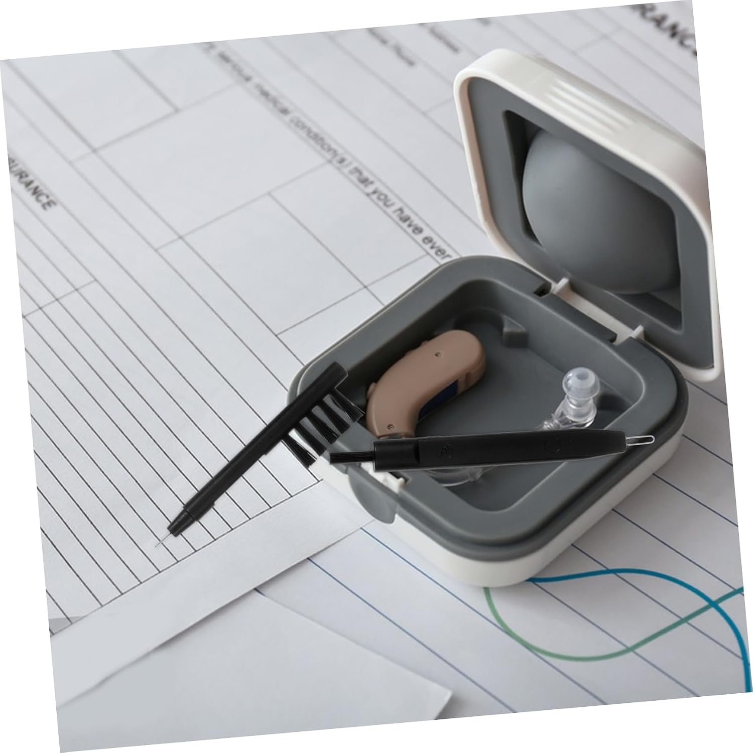 1set Hearing Aid Cleaning Kit Essential Accessories Comprehensive Care Tools Including Cleaning Brushes Ventilation Rod and Screwdriver Set for Efficient Hearing Aid Maintenance