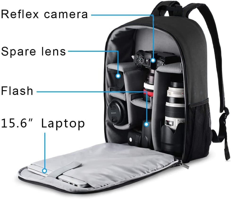 Amazon.com : CADeN Camera Backpack Bag with Laptop Compartment 15.6" for DSLR/SLR Mirrorless Camera Waterproof, Camera Case Compatible for Sony Canon Nikon Camera and Lens Tripod Accessories Black : Electronics Amazon.com : CADeN Camera Backpack Bag with Laptop Compartment 15.6" for DSLR/SLR Mirrorless Camera Waterproof, Camera Case Compatible for Sony Canon Nikon Camera and Lens Tripod Accessories Black : Electronics